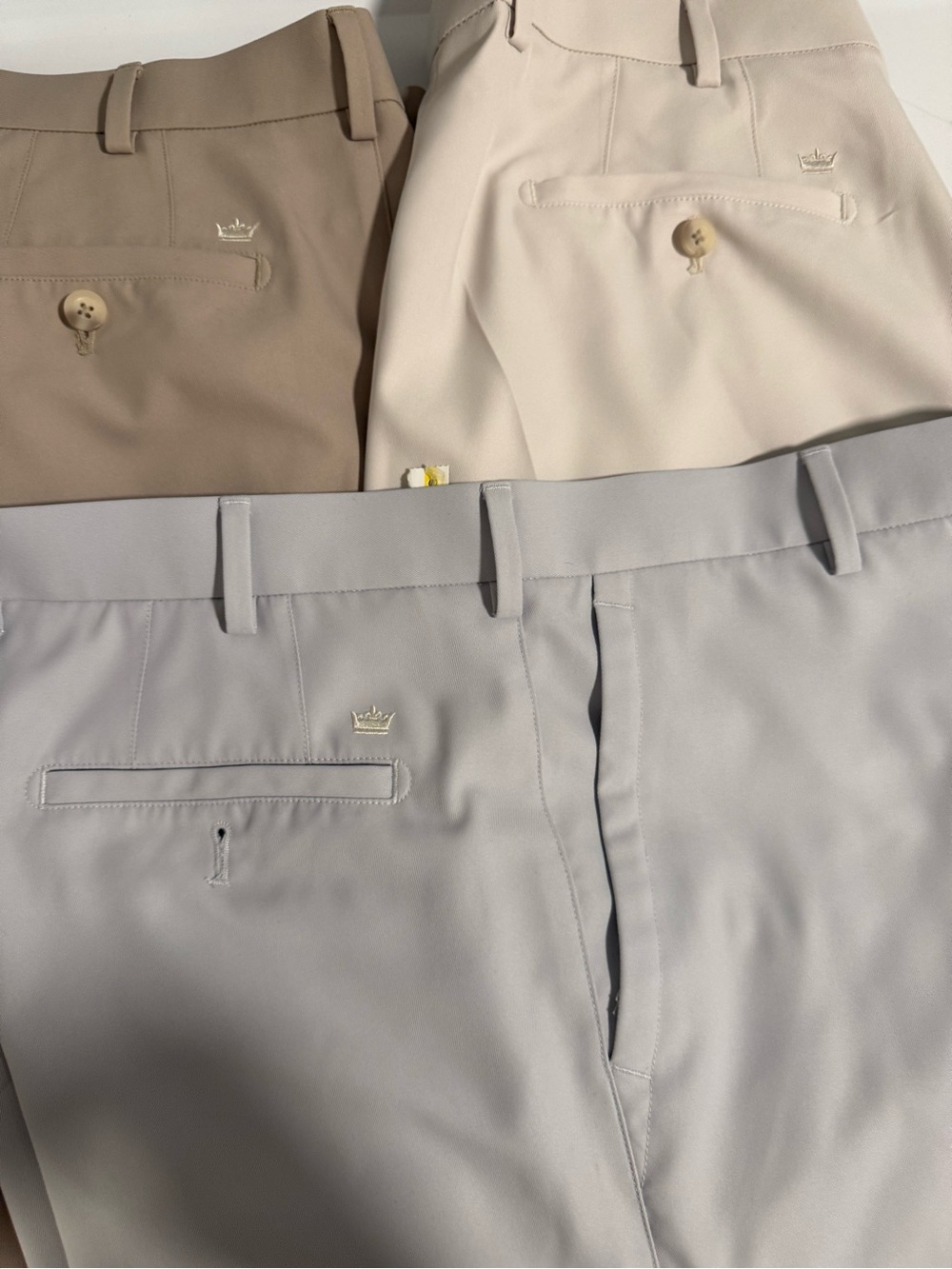 Set of 3 ✨ Peter Millar Men's Performance Golf Shorts - Tan, Khaki, Light Gray - Picture 4 of 10